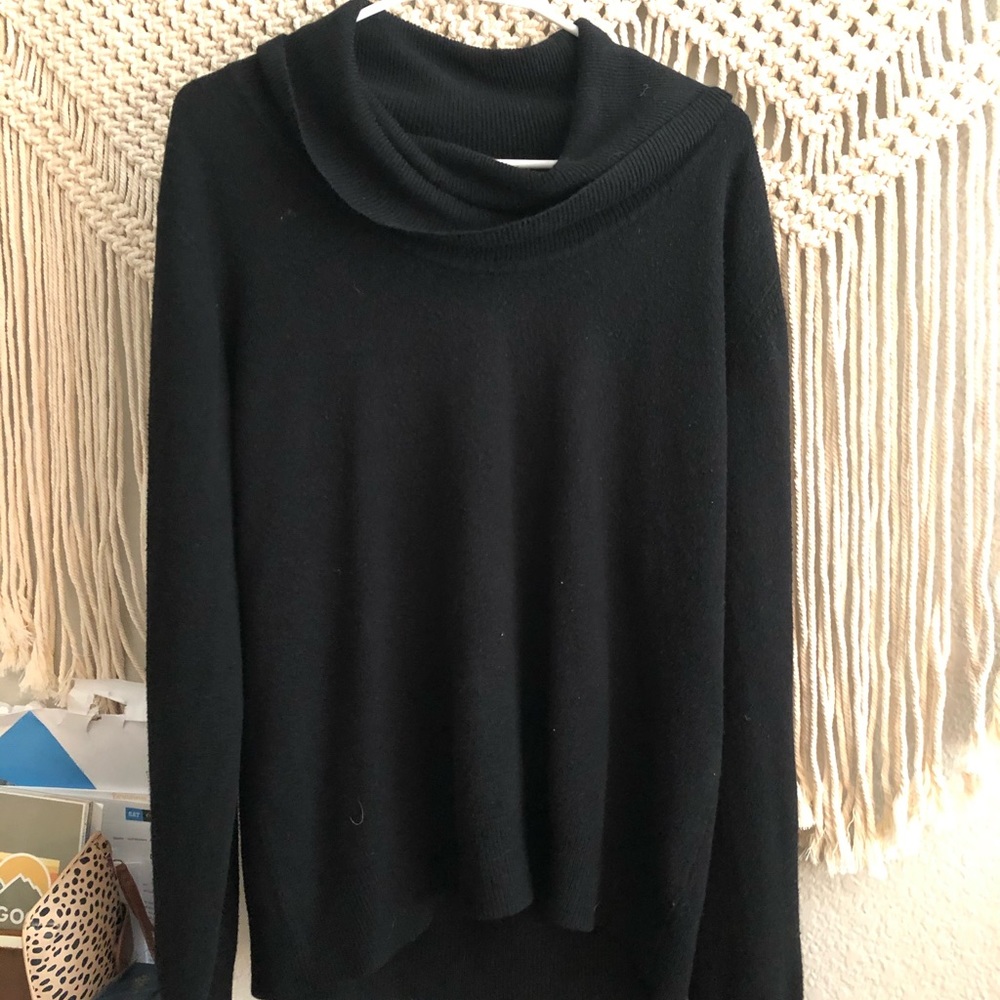 Black turtle neck sweater